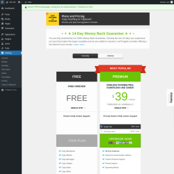 Page screenshot: Settings → Upgrade  ➤