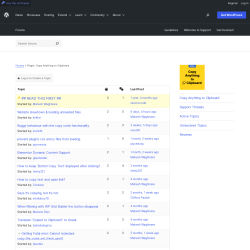 Page screenshot: Settings → Support Forum