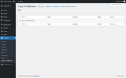 Page screenshot: Settings → Copy to Clipboard