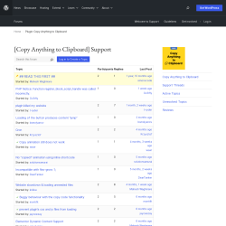 Page screenshot: Settings → Support Forum