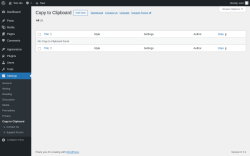 Page screenshot: Settings → Copy to Clipboard