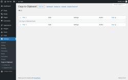 Page screenshot: Settings → Copy to Clipboard
