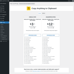 Page screenshot: Settings → Upgrade  ➤