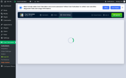 Page screenshot: Cost Calculator → Global Settings