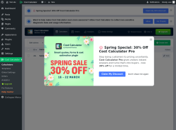Page screenshot: Cost Calculator