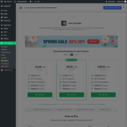 Page screenshot: Cost Calculator &rarr; Upgrade