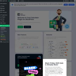Page screenshot: Calculators ‹ Test site — WordPress