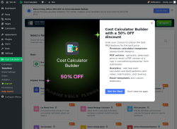 Page screenshot: Cost Calculator → Templates