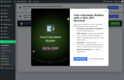 Page screenshot: Cost Calculator → Global Settings