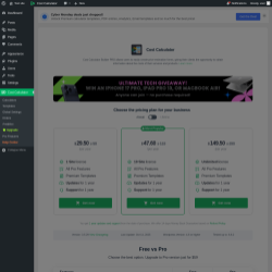 Page screenshot: Cost Calculator → Upgrade