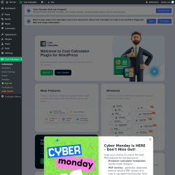 Page screenshot: Calculators ‹ Test site — WordPress