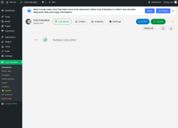 Page screenshot: Cost Calculator