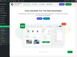 Page screenshot: Cost Calculator &rarr; What's New