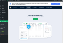 Page screenshot: Cost Calculator &rarr; Orders