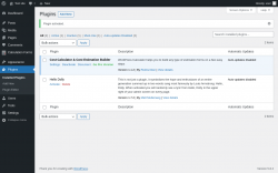 Page screenshot: Plugins ‹ Test site — WordPress