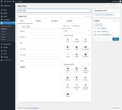 Page screenshot: Calculation Forms → Add Post