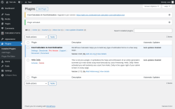 Page screenshot: Plugins ‹ Test site — WordPress