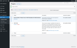Page screenshot: Plugins &lsaquo; Test site &mdash; WordPress