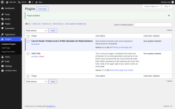 Page screenshot: Plugins &lsaquo; Test site &mdash; WordPress