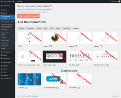 Page screenshot: Countdown & Clock → Countdown Types → Pro types