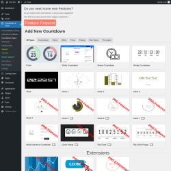 Page screenshot: Countdown & Clock → Countdown Types