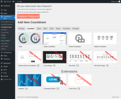 Page screenshot: Countdown & Clock → Countdown Types → Countdown