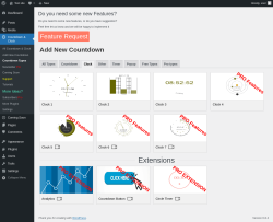 Page screenshot: Countdown & Clock → Countdown Types → Clock