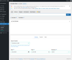 Page screenshot: Counter Box → Add New