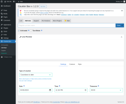 Page screenshot: Counter Box → Add New
