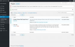 Page screenshot: Plugins ‹ Test site — WordPress