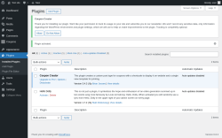 Page screenshot: Plugins ‹ Test site — WordPress