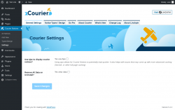 Page screenshot: Courier Notices &rarr; Settings