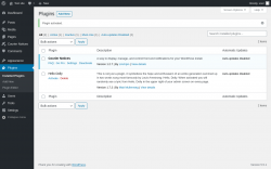 Page screenshot: Plugins &lsaquo; Test site &mdash; WordPress
