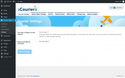 Page screenshot: Courier Notices &rarr; Settings