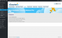 Page screenshot: Courier Notices &rarr; Design Studio &rarr; 
				Go Pro			