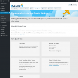 Page screenshot: Courier Notices &rarr; Design Studio &rarr; 
				About Courier			