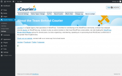 Page screenshot: Courier Notices &rarr; Design Studio &rarr; 
				About Linchpin			