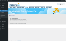 Page screenshot: Courier Notices &rarr; Design Studio &rarr; 
				Go Pro			
