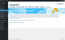 Page screenshot: Courier Notices &rarr; Design Studio &rarr; 
				About Linchpin			