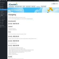 Page screenshot: Courier Notices &rarr; Design Studio &rarr; 
				Change Log			