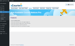 Page screenshot: Courier Notices &rarr; Design Studio &rarr; 
				Go Pro			