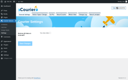 Page screenshot: Courier Notices &rarr; Settings