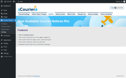 Page screenshot: Courier Notices &rarr; Design Studio &rarr; 
				Go Pro			