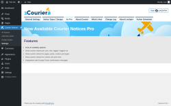 Page screenshot: Courier Notices &rarr; Design Studio &rarr; 
				Go Pro			