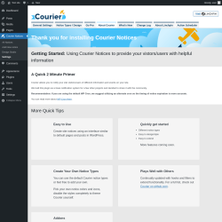 Page screenshot: Courier Notices &rarr; Design Studio &rarr; 
				About Courier			