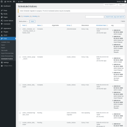 Page screenshot: Tools &rarr; Scheduled Actions