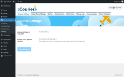 Page screenshot: Courier Notices &rarr; Design Studio &rarr; 
				General Settings			