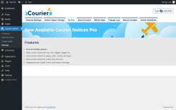 Page screenshot: Courier Notices &rarr; Design Studio &rarr; 
				Go Pro			