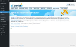 Page screenshot: Courier Notices &rarr; Design Studio &rarr; 
				About Linchpin			