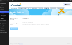 Page screenshot: Courier Notices &rarr; Settings